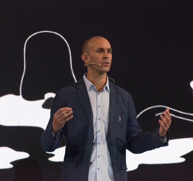 Anil Seth speaking at Congreso Futuro in Santiago, Chile, in 2019