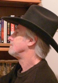 Damien Broderick photographed at a science fiction event