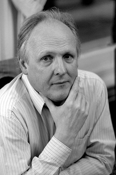 Steve Furber in a dark shirt looking at the camera