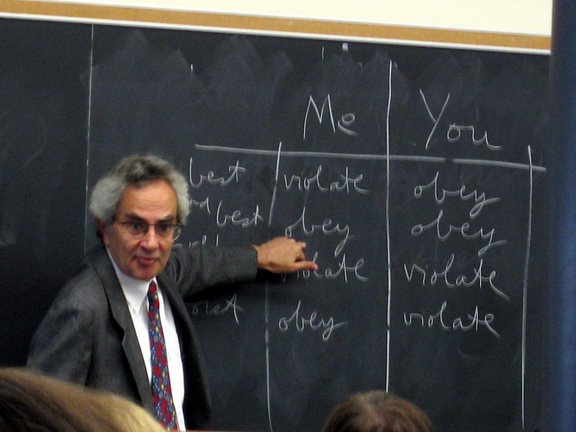 Thomas Nagel teaching a class in ethics
